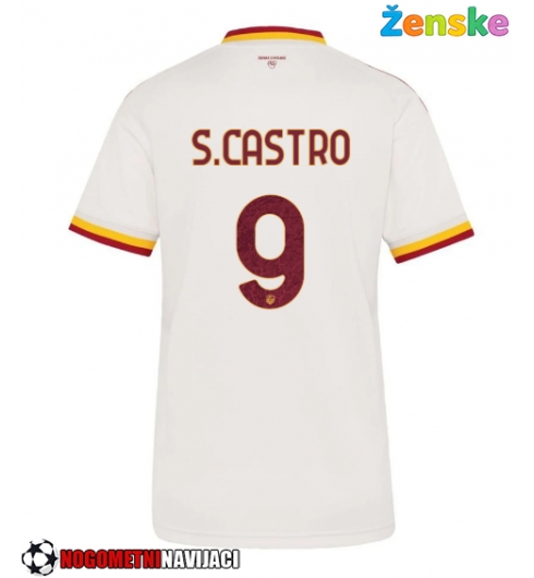 Ženske Nogometnih dresov AS Roma Santiago Castro #9 Gostujoči 2026-27 Kratki rokavi Ženske Nogometnih dresov AS Roma Santiago Castro #9 Gostujoči 2026-27 Kratki rokavi